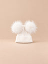 Blanc – pompons assortis