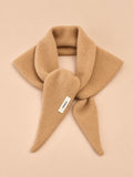 Bufanda triangular de pura lana, chal ligero de mujer, db031-04p, color camel, vista frontal