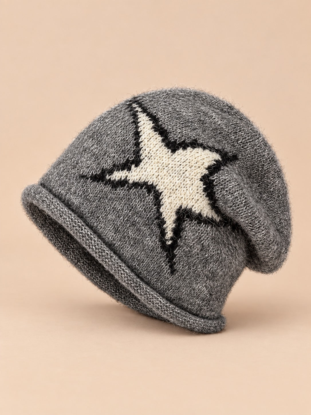Bonnet Hip-Hop Vintage à Étoile Style Streetwear, modèle 2, vue de face